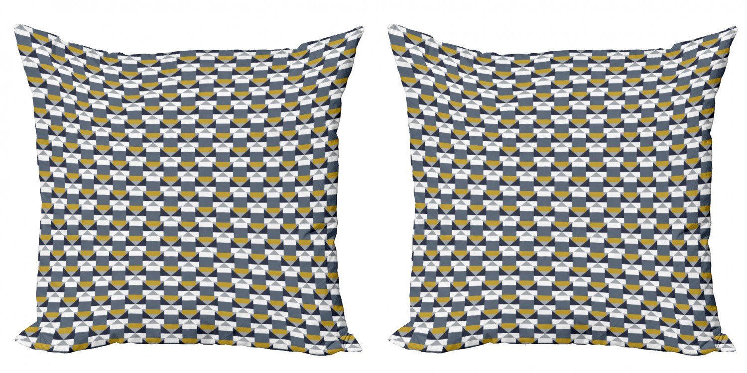 Kissenbezüge Modern Accent Doppelseitiger Digitaldruck, Abakuhaus (2 Stück), Abstrakt Triangles und Polygonen