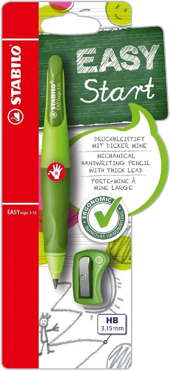 STABILO Bleistift Druckbleistift Easyergo zum Schreibenlernen 3.15 hellgrün/dunkelgrün.