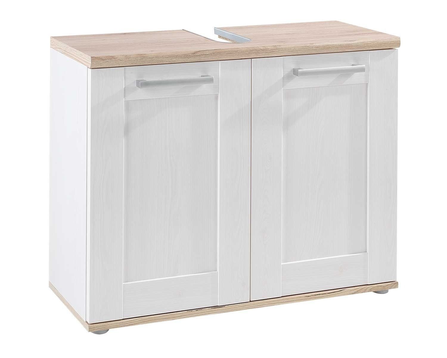 Waschbeckenunterschrank ROMANCE, Sibiu Lärche Dekor, Eiche Sanremo Dekor, 8 günstig online kaufen