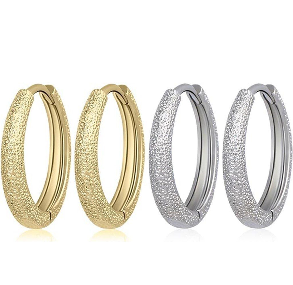 S925-Silber-Ohrringe glitzernder Paar Ohrhänger mit WaKuKa Damen Platin+Gold Textur für