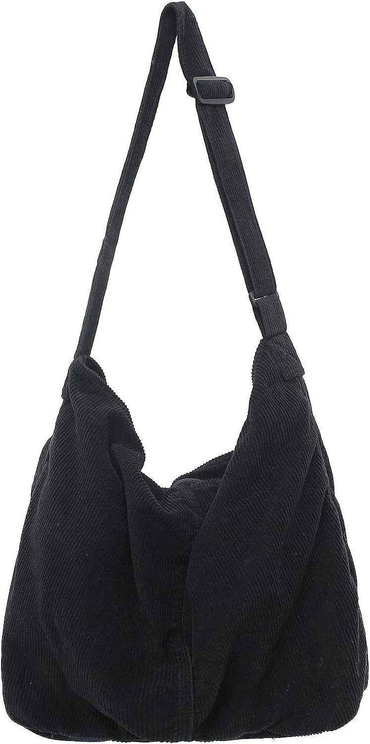 nsihing Schultertasche Cord Umhängetasche Casual Crossbody Mode Retro große Tasche (1-tlg), Casual Alltagstasche, Leicht & Viel Stauraum