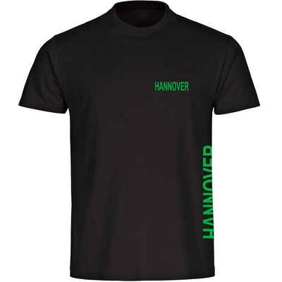 multifanshop T-Shirt Herren Hannover - Brust & Seite - Männer