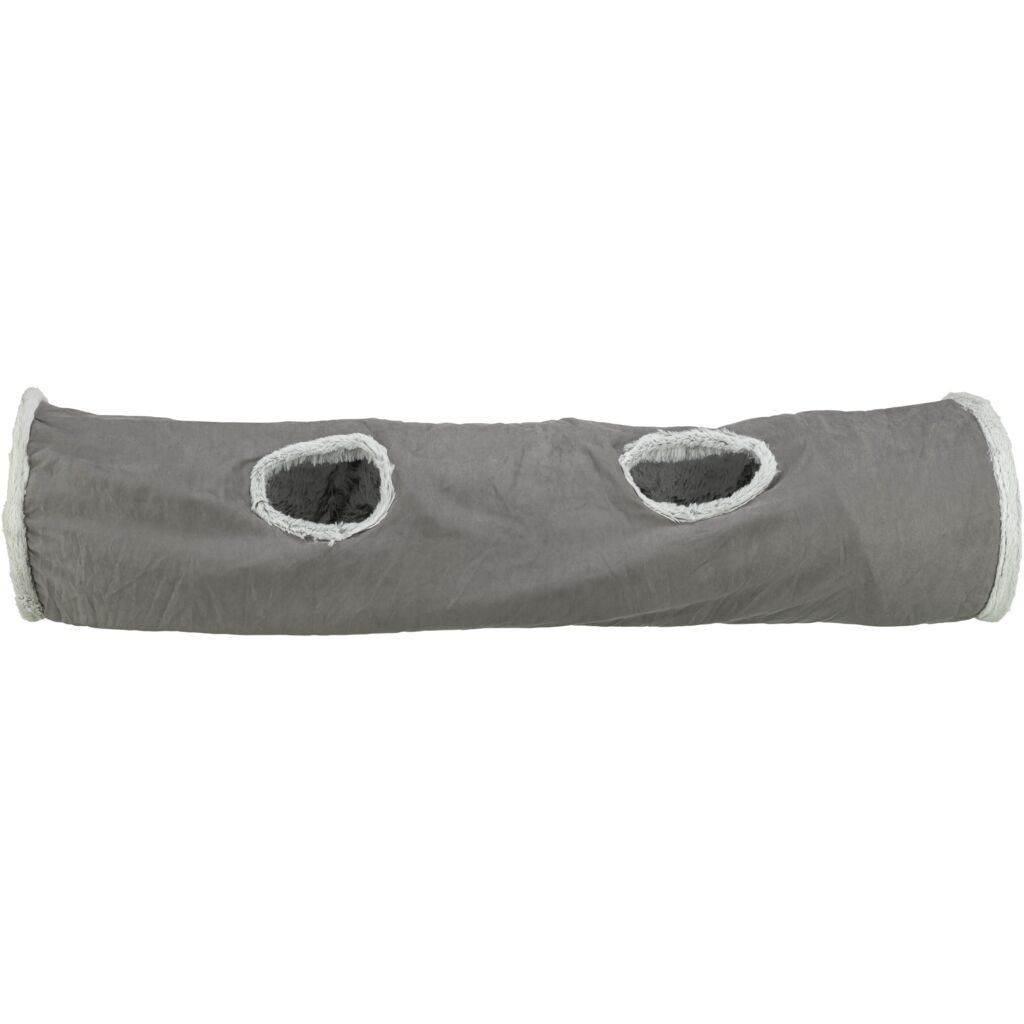 TRIXIE Tiertunnel Spieltunnel Harvey - grau - ø 27 × 116 cm, Kunststoff