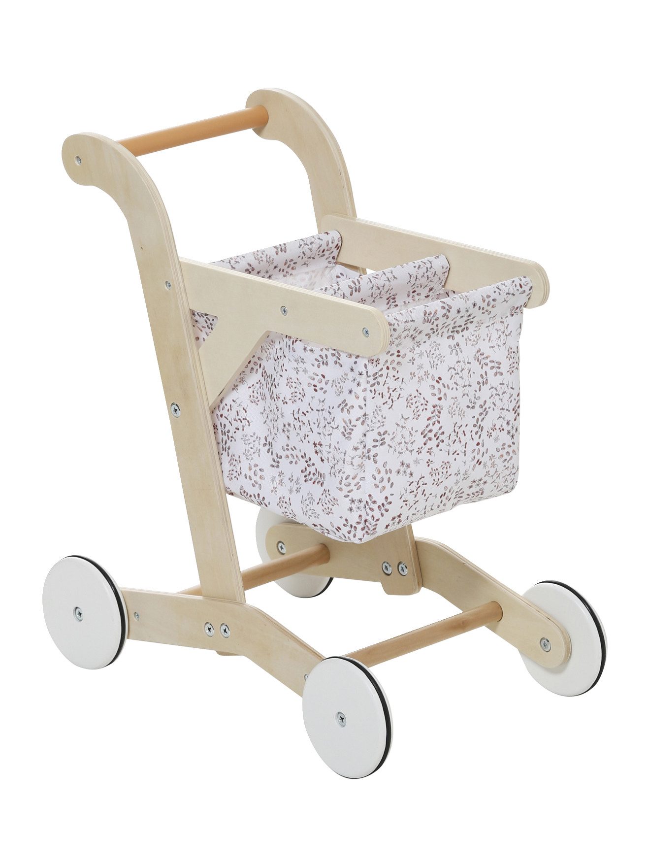 vertbaudet Spielküche Kinder Einkaufswagen, Stoff/Holz Holz günstig online kaufen