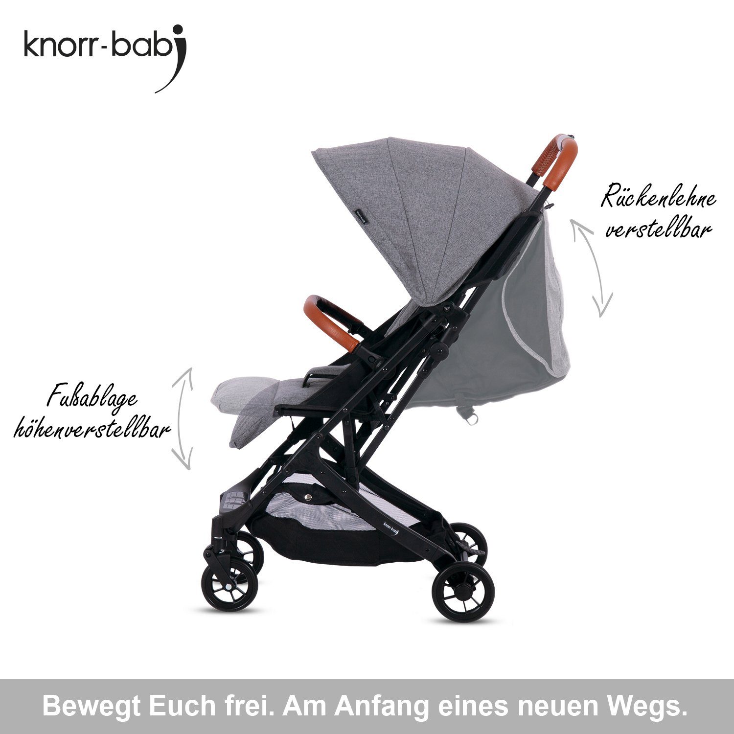 Griff, - Knorrbaby zusammenklappbar leichter (1-tlg) Buggy Kinder-Buggy mit Knorr-Baby klein B-Easy