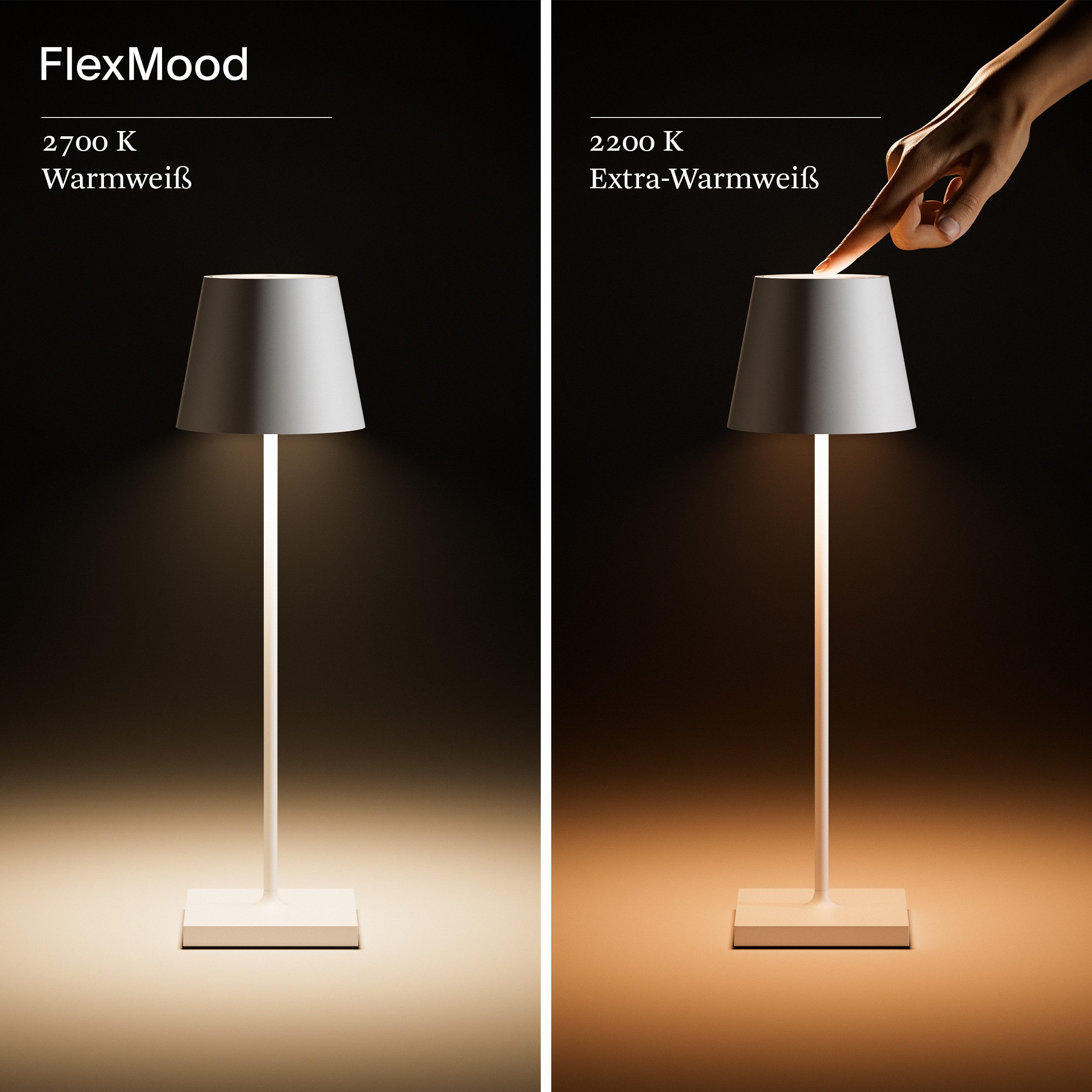 SIGOR LED Tischleuchte Stilvolle Akku-Tischlampe Nuindie günstig online kaufen