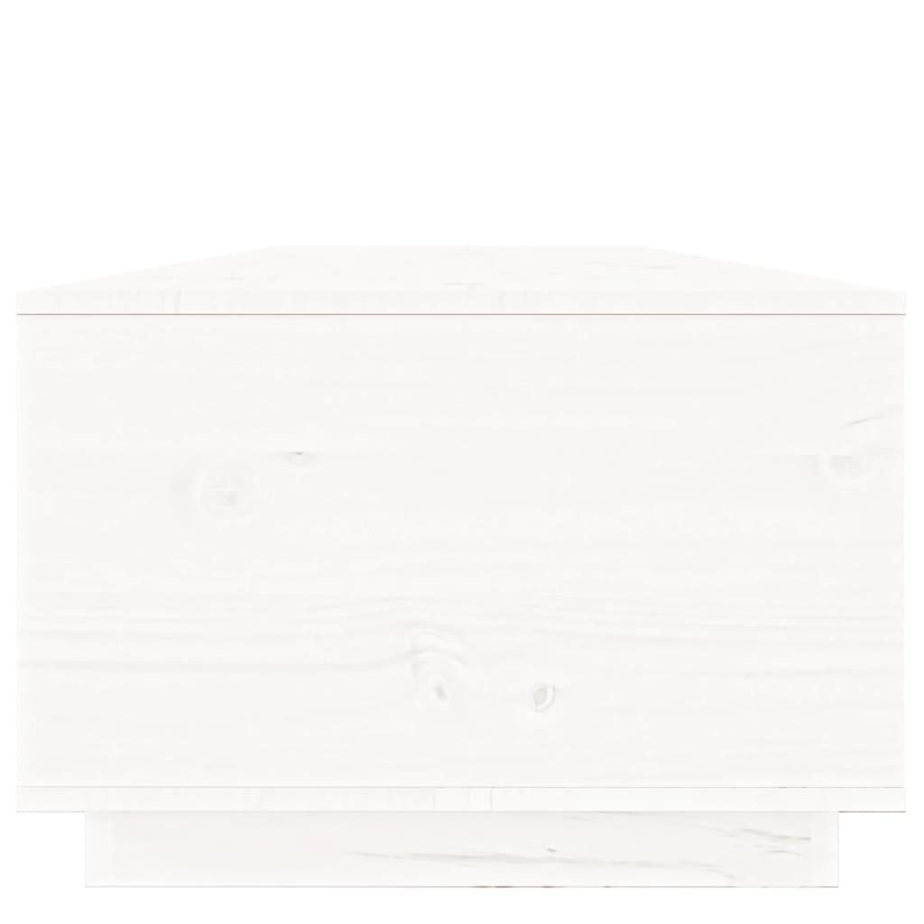 vidaXL Weiß Couchtisch (1-St) Weiß 100x50x35 Weiß | cm Couchtisch Kiefer Massivholz