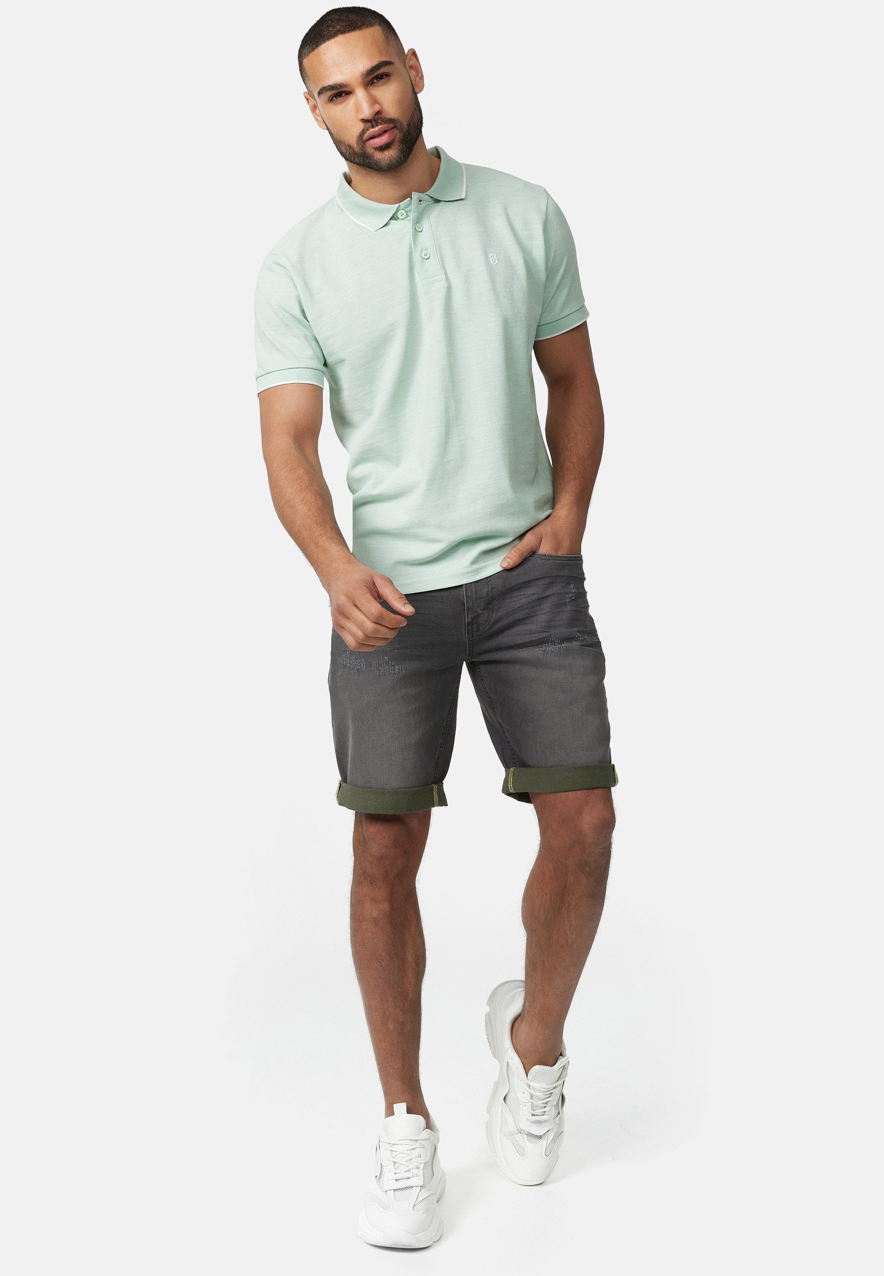 Indicode Jeansshorts Herren INZalento Jeans Shorts Herrenshorts aus elastischer Baumwoll-Qualität