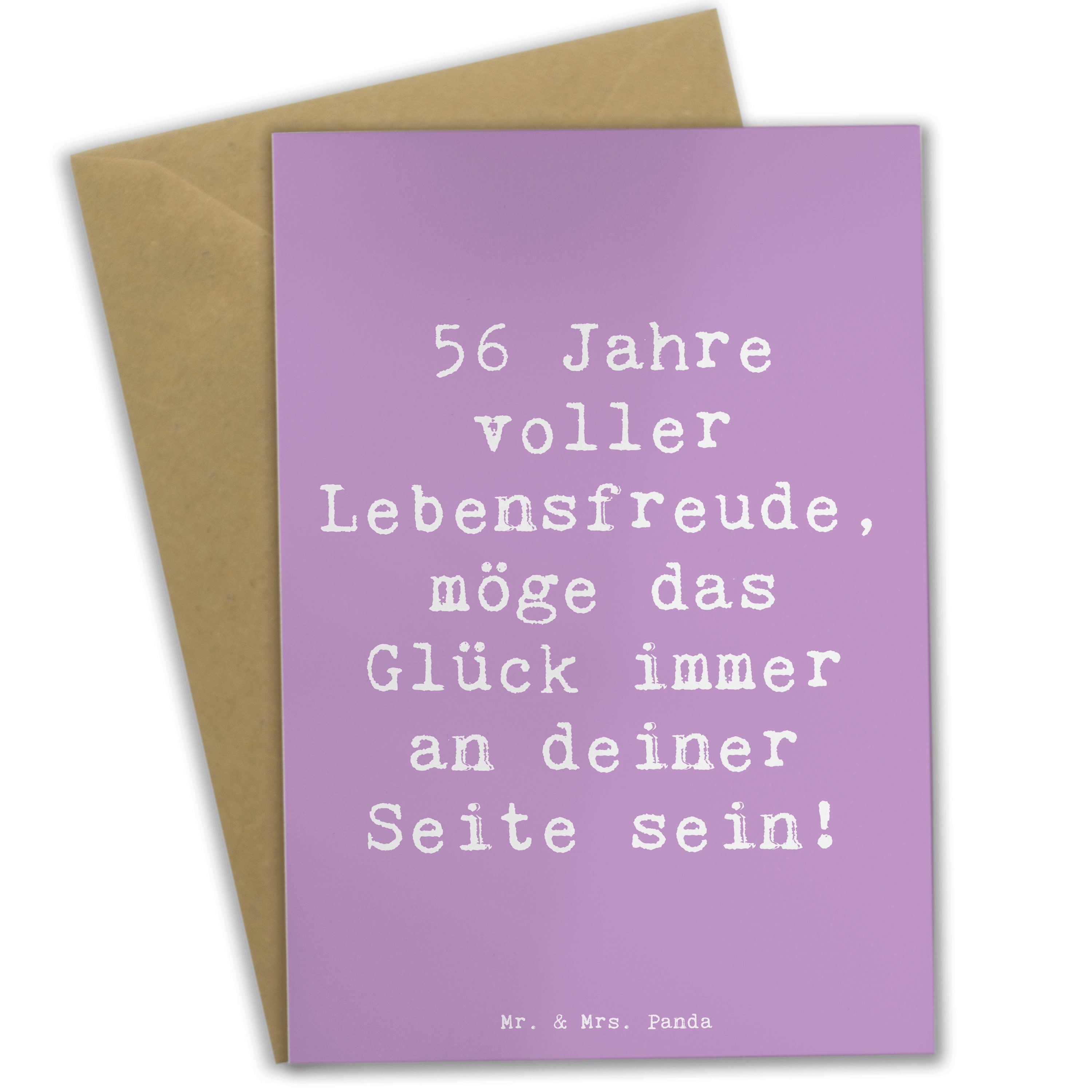 Grußkarte Spruch 56. Geburtstag - Lavendeltraum - Geschenk, herzlichen Glückwun