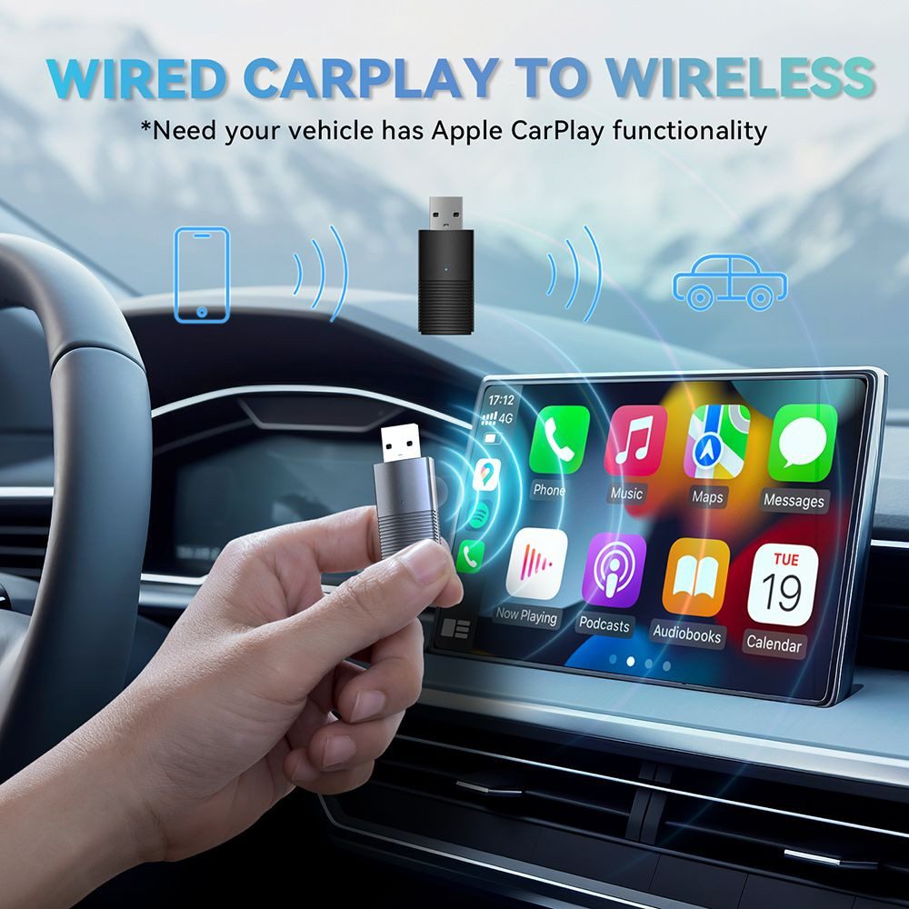 Minix CP86 Wandelt werksseitiges Kabel-CarPlay in kabelloses CarPlay um USB-Adapter
