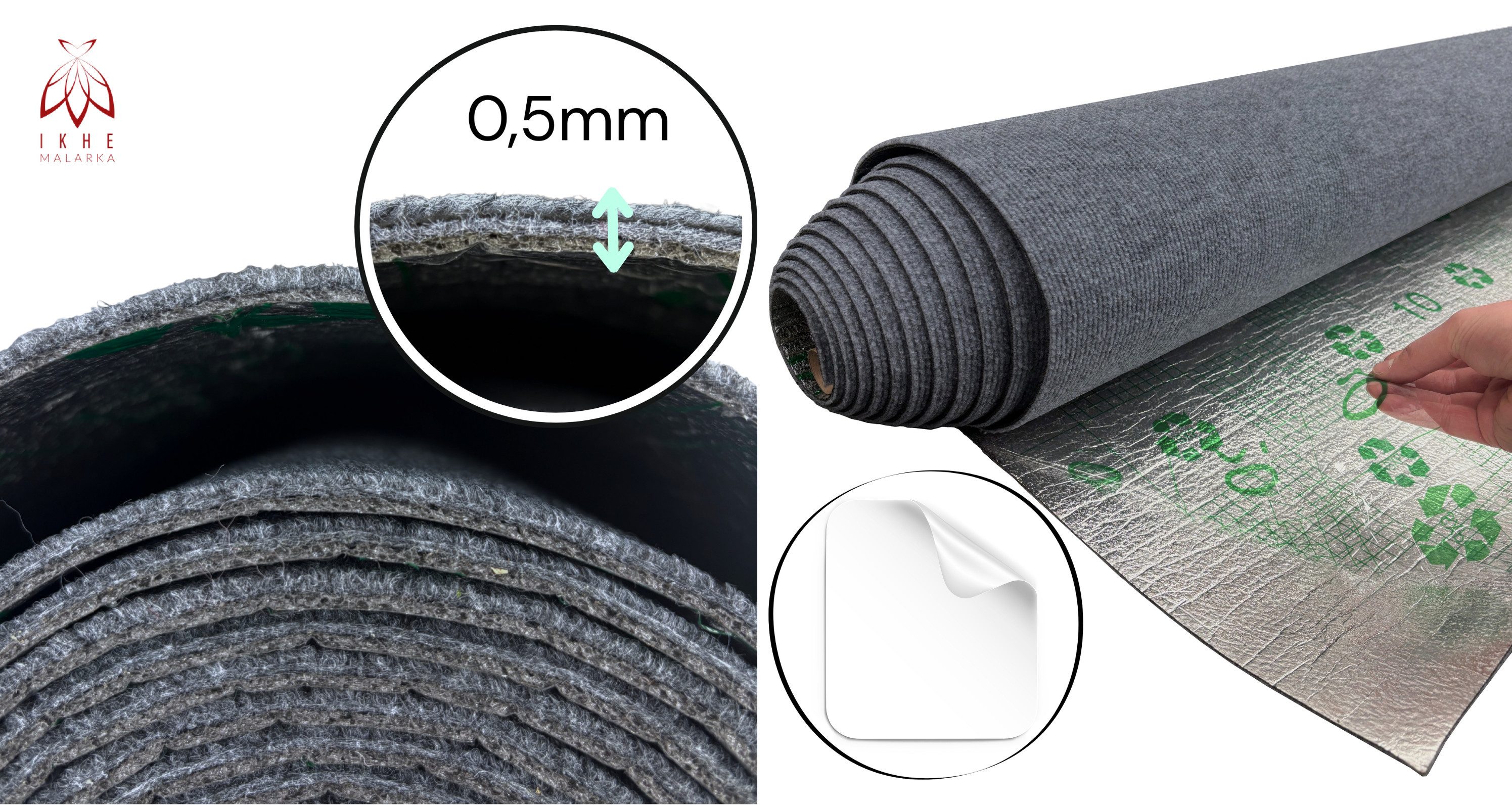IKHEMalarka Teppichboden 6 m² Selbstklebender Teppich Teppichboden Bodenbelag, Strapazierfähiger Wasserdicht – 120 cm x 500 cm – Bild 2 von 5