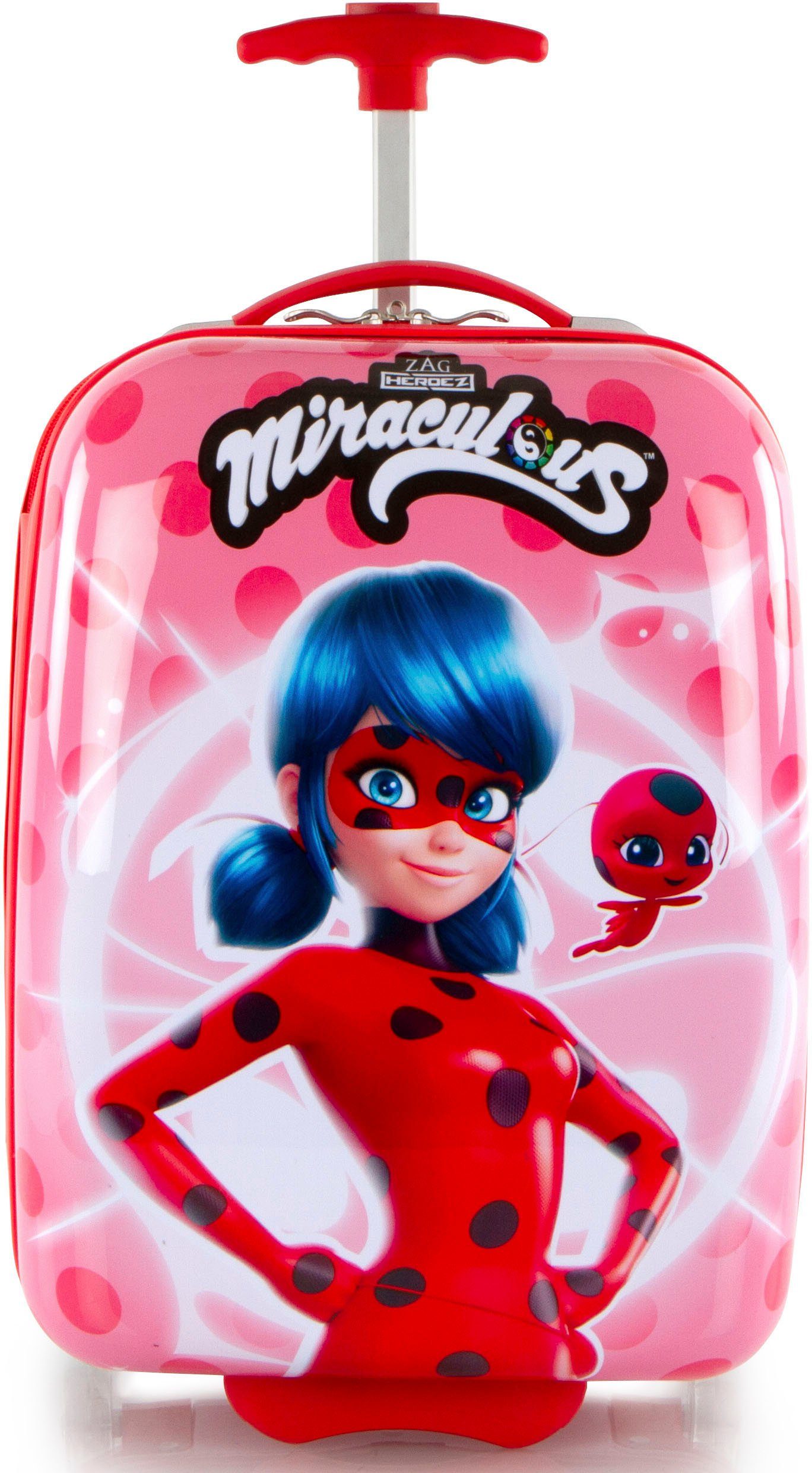 Heys Kinderkoffer Miraculous Lady Bug rosa, 46 cm, 2 Rollen, Heys Kindertrolley Handgepäck-Koffer