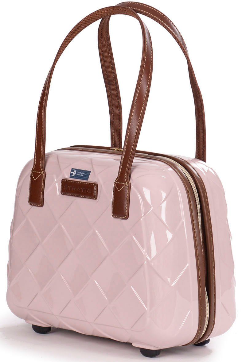 Stratic Beautycase Leather&More rose, Handtasche Damen Tasche Damen Henkeltasche