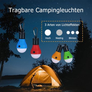 Bifurcation LED-Leuchte 4er-Pack LED-Campingleuchten mit Karabiner, tragbare Außenleuchten