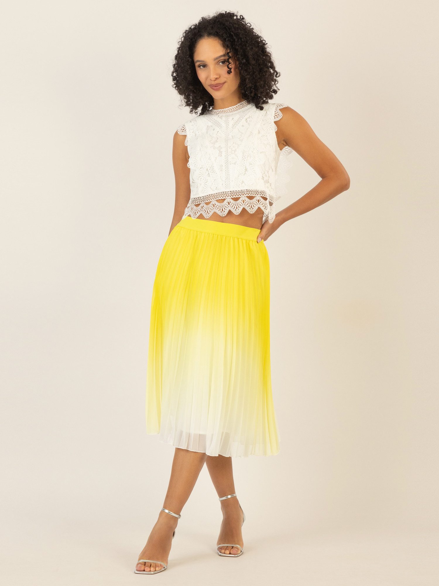 Apart Plisseerock mit dip-dye Effekt in günstig online kaufen