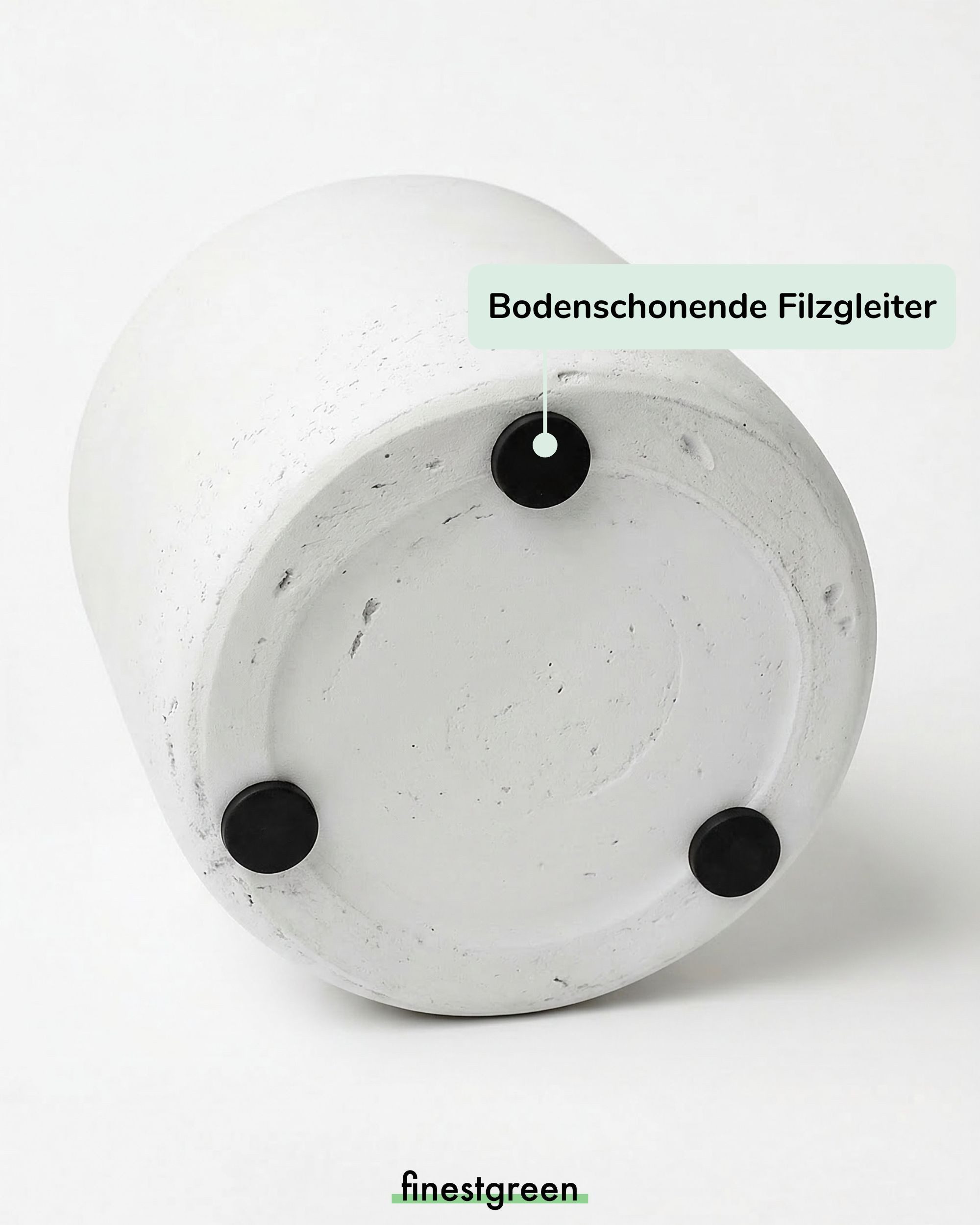 finestgreen Pflanzkübel Patt, Fiberclay Pflanzkübel in Beton-Optik für Innen & Außen