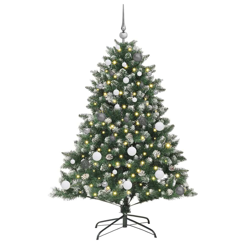 vidaXL LED Baum Künstlicher Weihnachtsbaum mit 150 LEDs mit Ständer Grün 150 cm