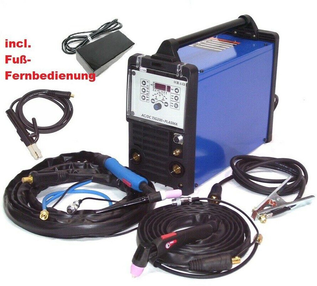 Inverterschweißgerät 13751 SCHWEIßGERÄT 200 AC/DC + PLASMA E-HAND + Fernbedienung