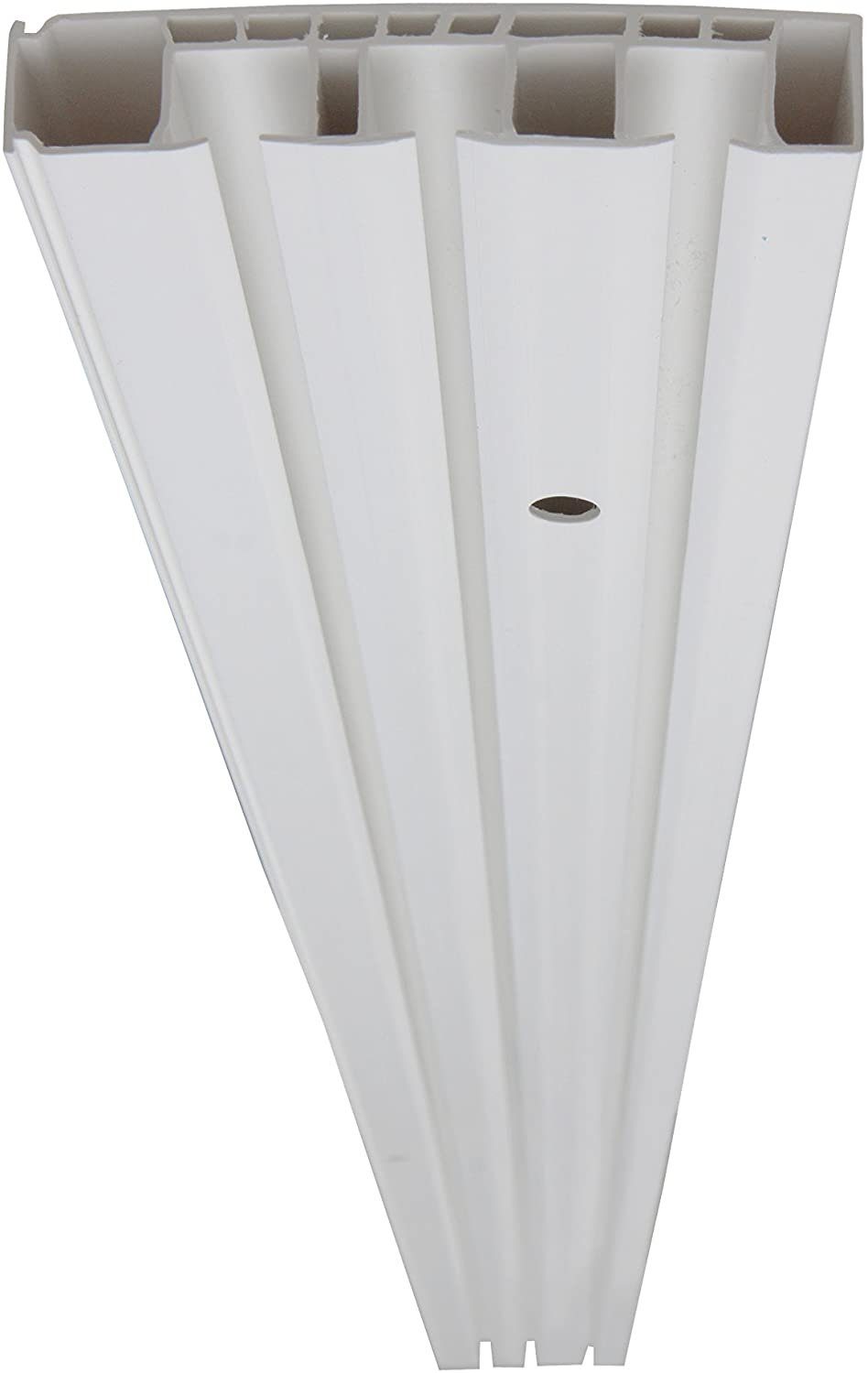 Garduna Gardinenstange Kunststoff Gardinenschiene, 1-/2-/3-läufig, weiß, 1-läufig, gebohrt, Kunststoff – Bild 4 von 5