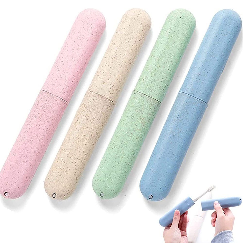 NUODWELL Zahnputzbecher 4 Stück Zahnbürsten etui, leicht und tragbar, geeig günstig online kaufen