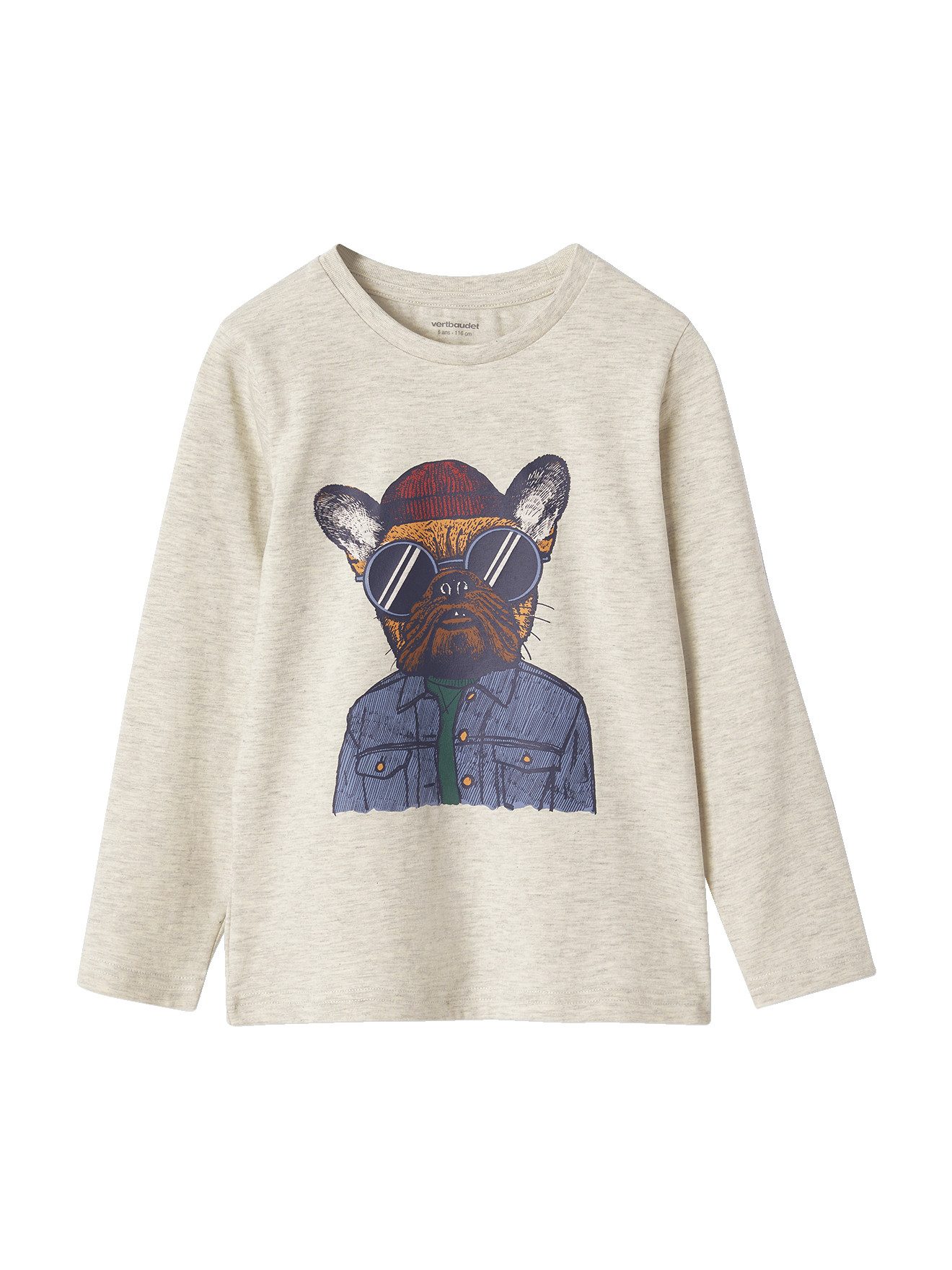 vertbaudet Langarmshirt Jungen Shirt, Tiermotive