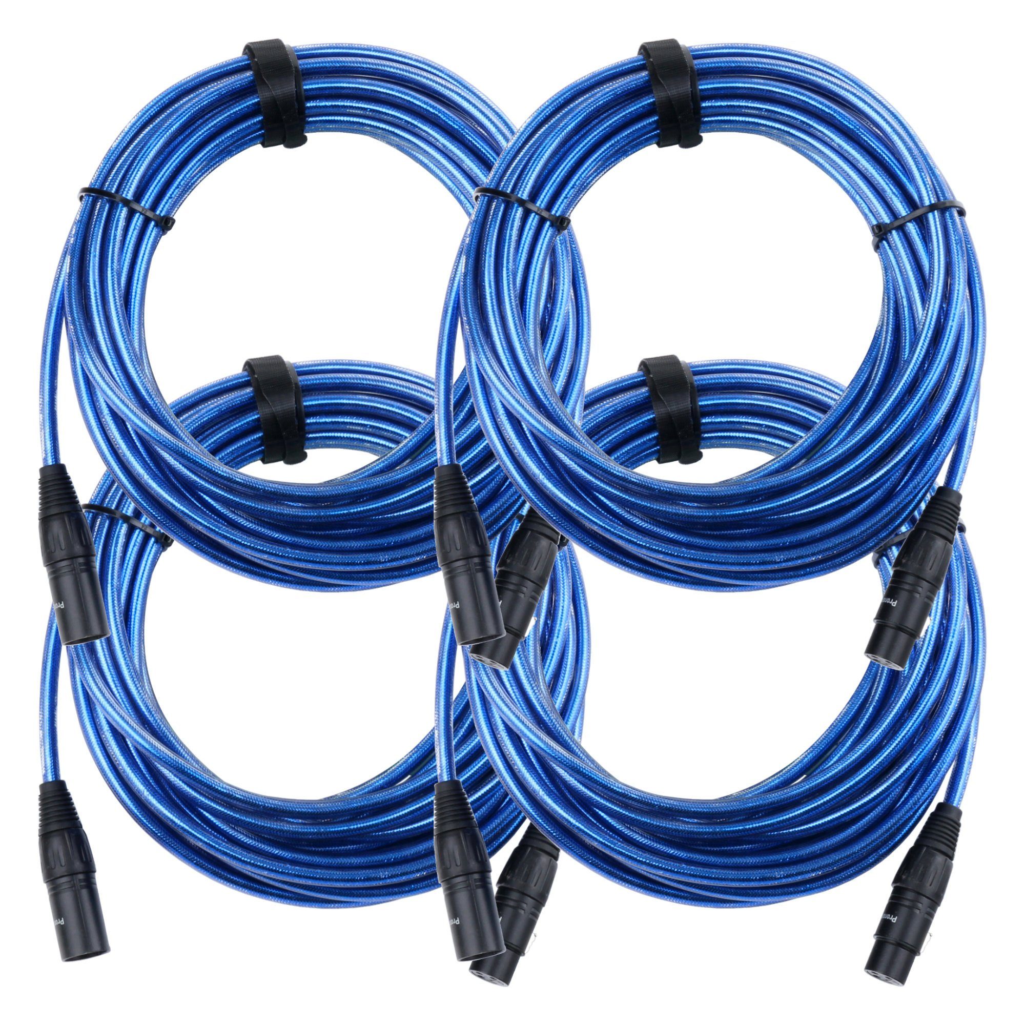 Pronomic XFXM-10 Mikrofonkabel 10 m Audio-Kabel, XLR, XLR (1000 cm), Stecker handgelötet, säure- und ölfest, Spannzangen-Zugentlastung