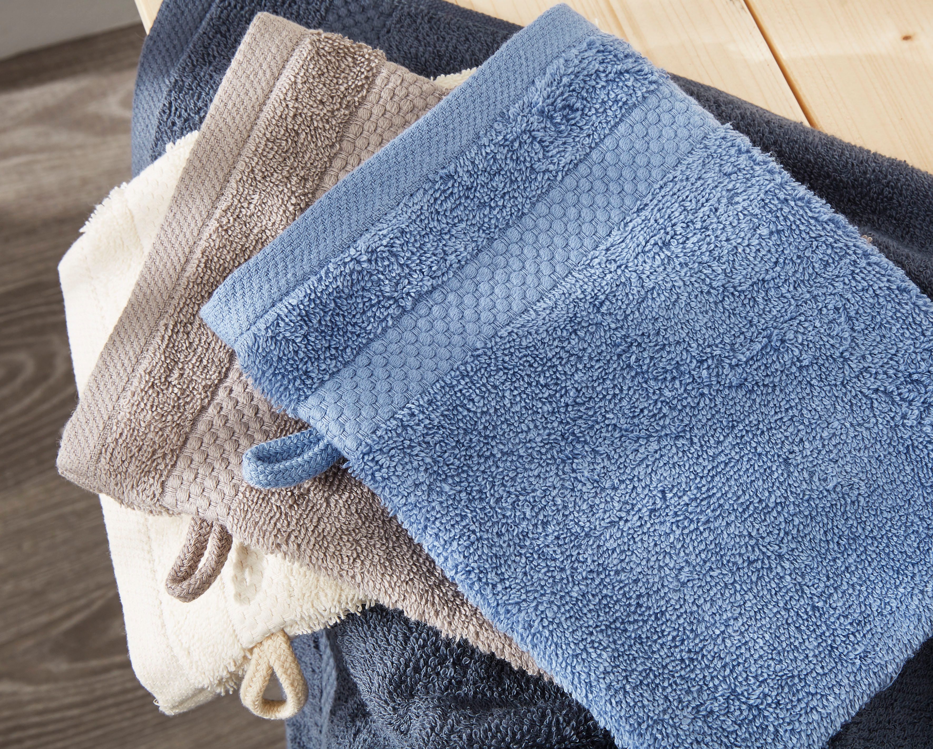 Dyckhoff Waschhandschuh Planet, (Set, 6-St), 450 g/m², aus reiner Baumwolle günstig online kaufen