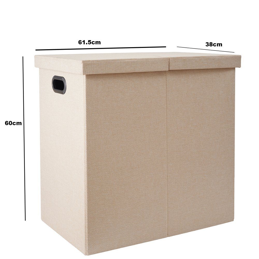 Zedelmaier Wäschekorb 115L Wäschekorb mit Deckel und Innenfächern (XYL6138) günstig online kaufen