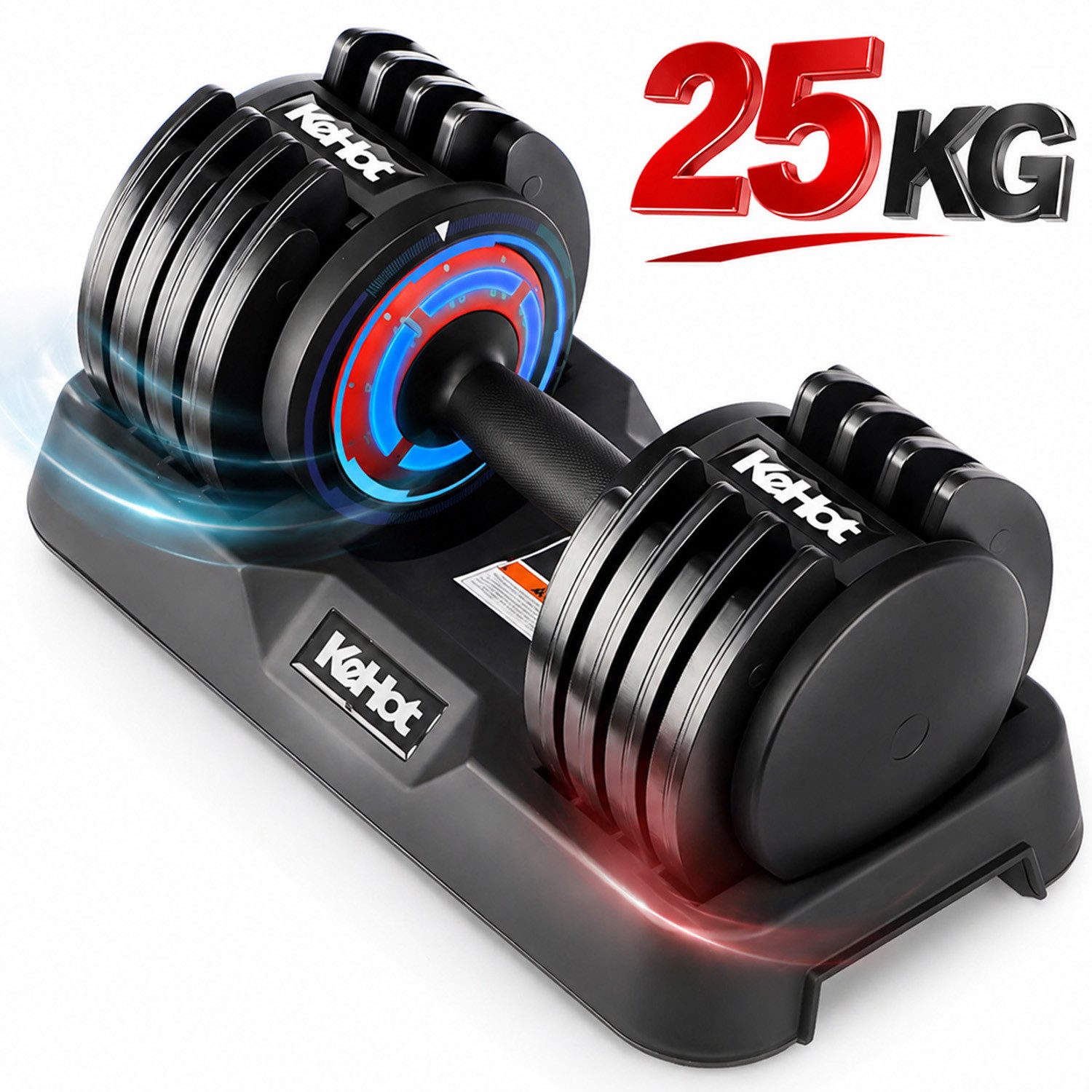 kehot Hantel-Set Verstellbare Kurzhantel 25 kg, 5 Gewichtsstufen für Heimtraining, (Fitness Hantel Rutschfestem Griff & Ablage, für Zuhause, Büro, Fitnessstudio, Körpertraining)