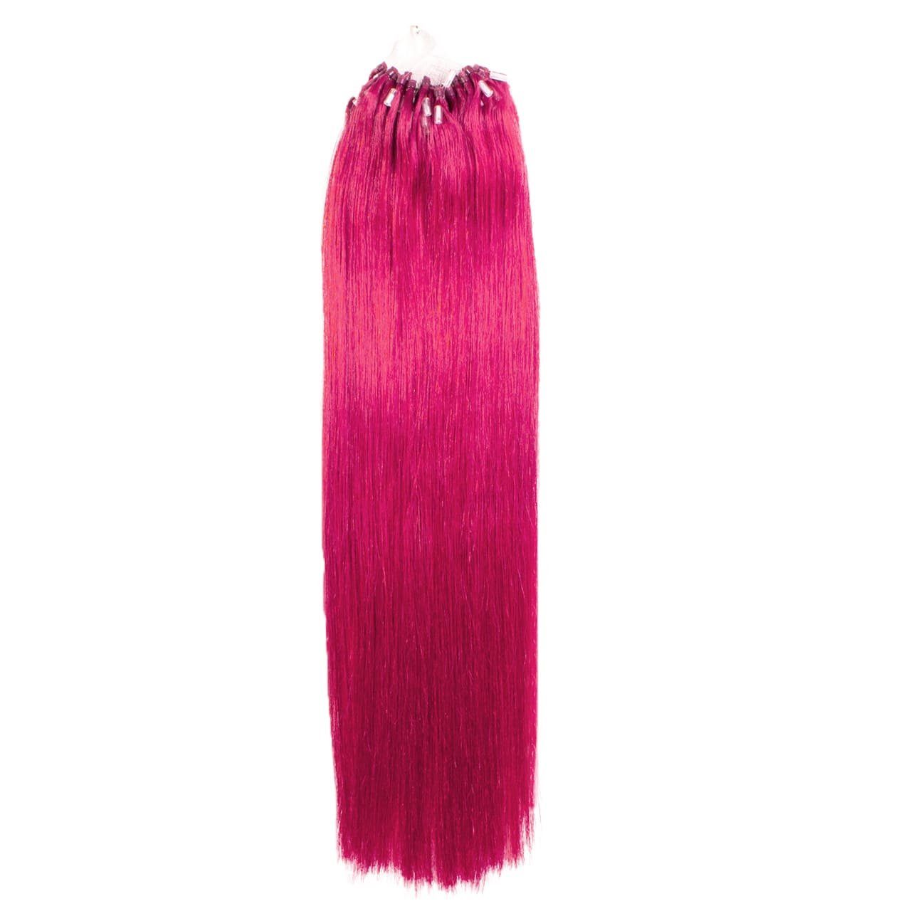 hair2heart Microring Echthaar-Extension Premium Extensions 50cm #Pink