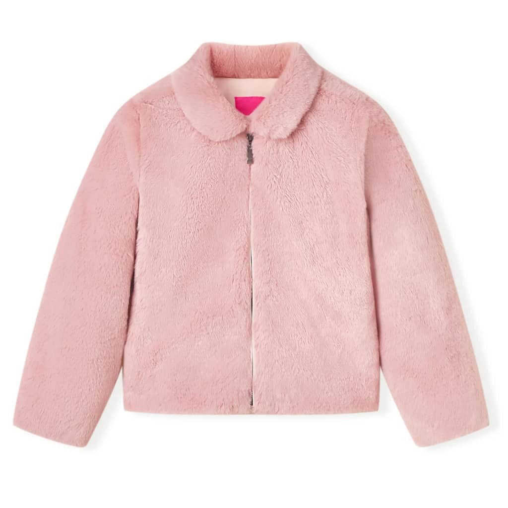 vidaXL Wintermantel Kindermantel Kunstpelz Rosa 92