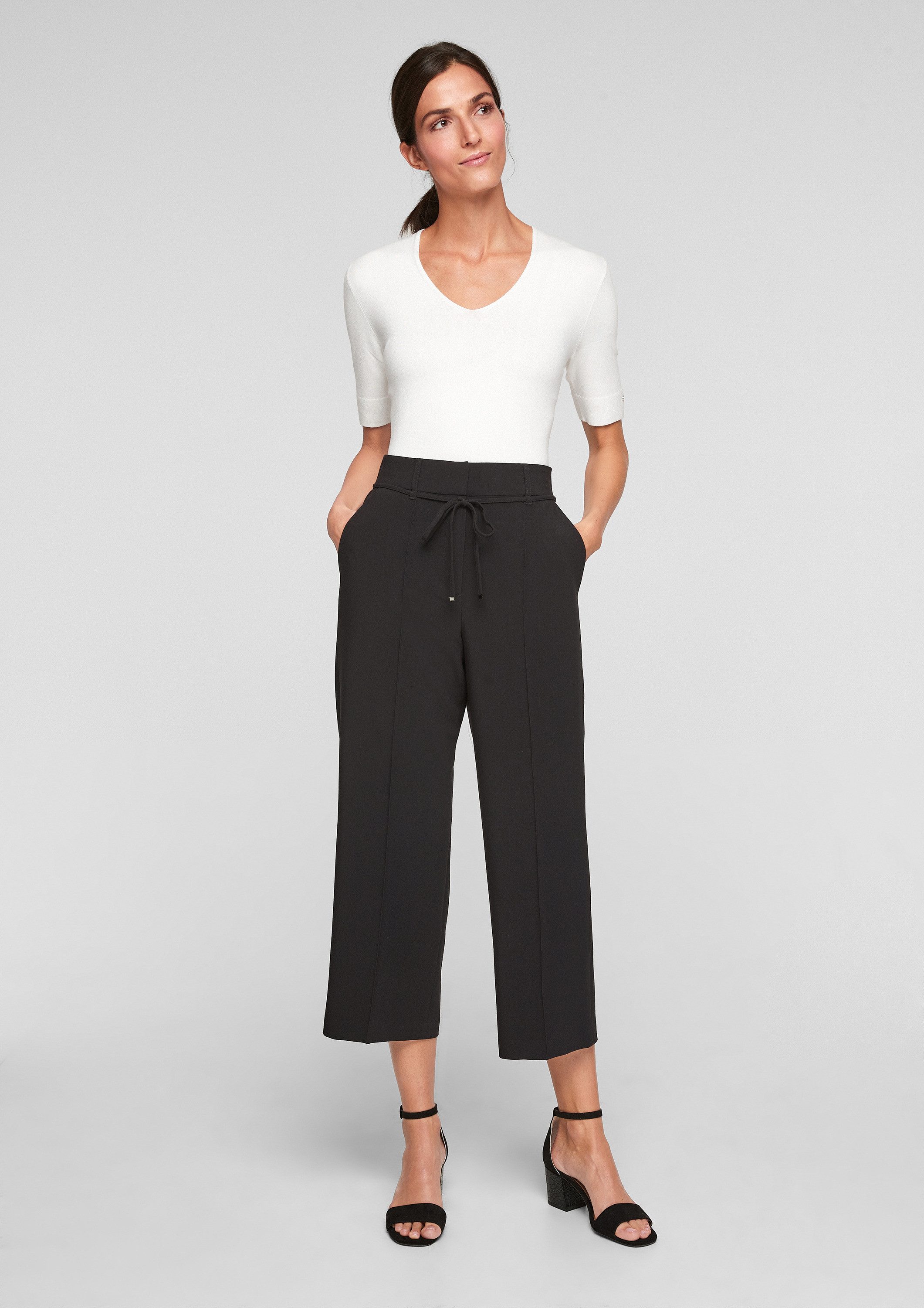 s.Oliver Culotte Hose Regular: Culotte mit Ziernaht – Bild 5 von 5