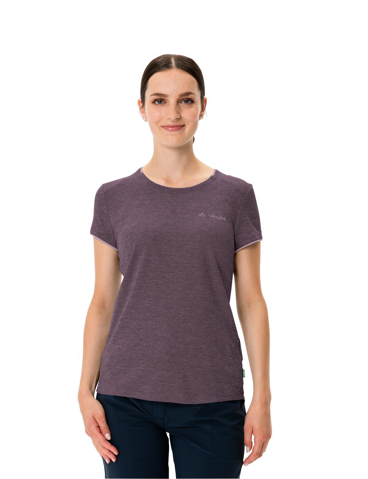 VAUDE T-Shirt Women's Essential T-Shirt (1-tlg) Knopf Grüner blackberry