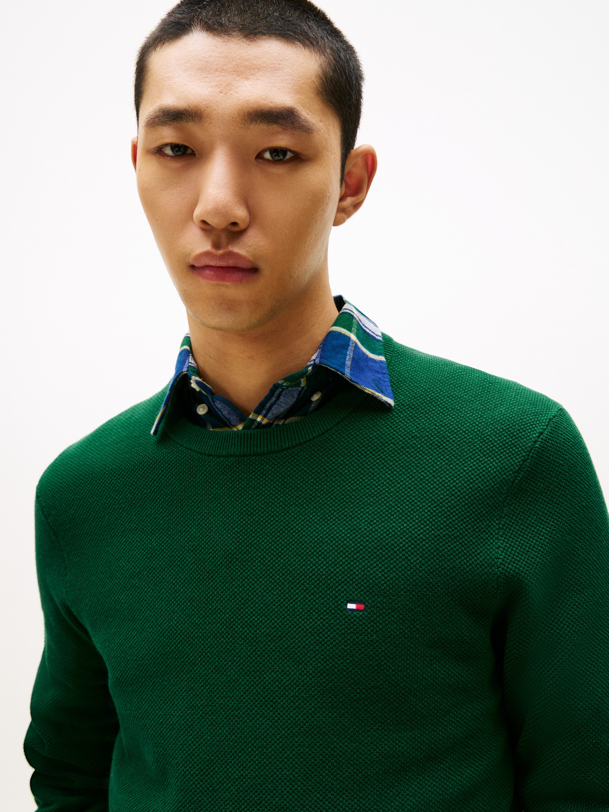 Tommy Hilfiger Rundhalspullover ESSENTIAL STRUCTURE CREW NECK mit Struktur günstig online kaufen