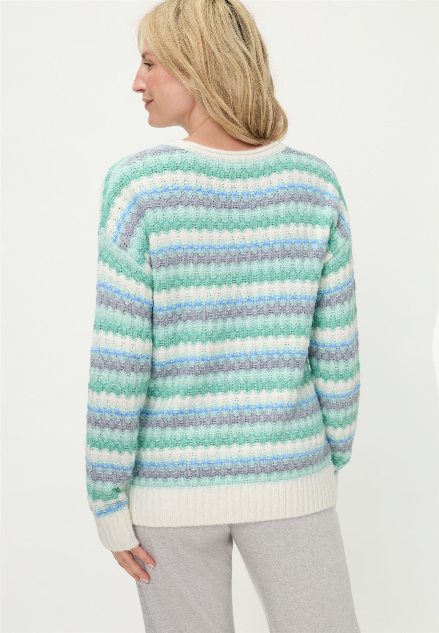 Olsen Strickpullover mit Streifen-Dessin