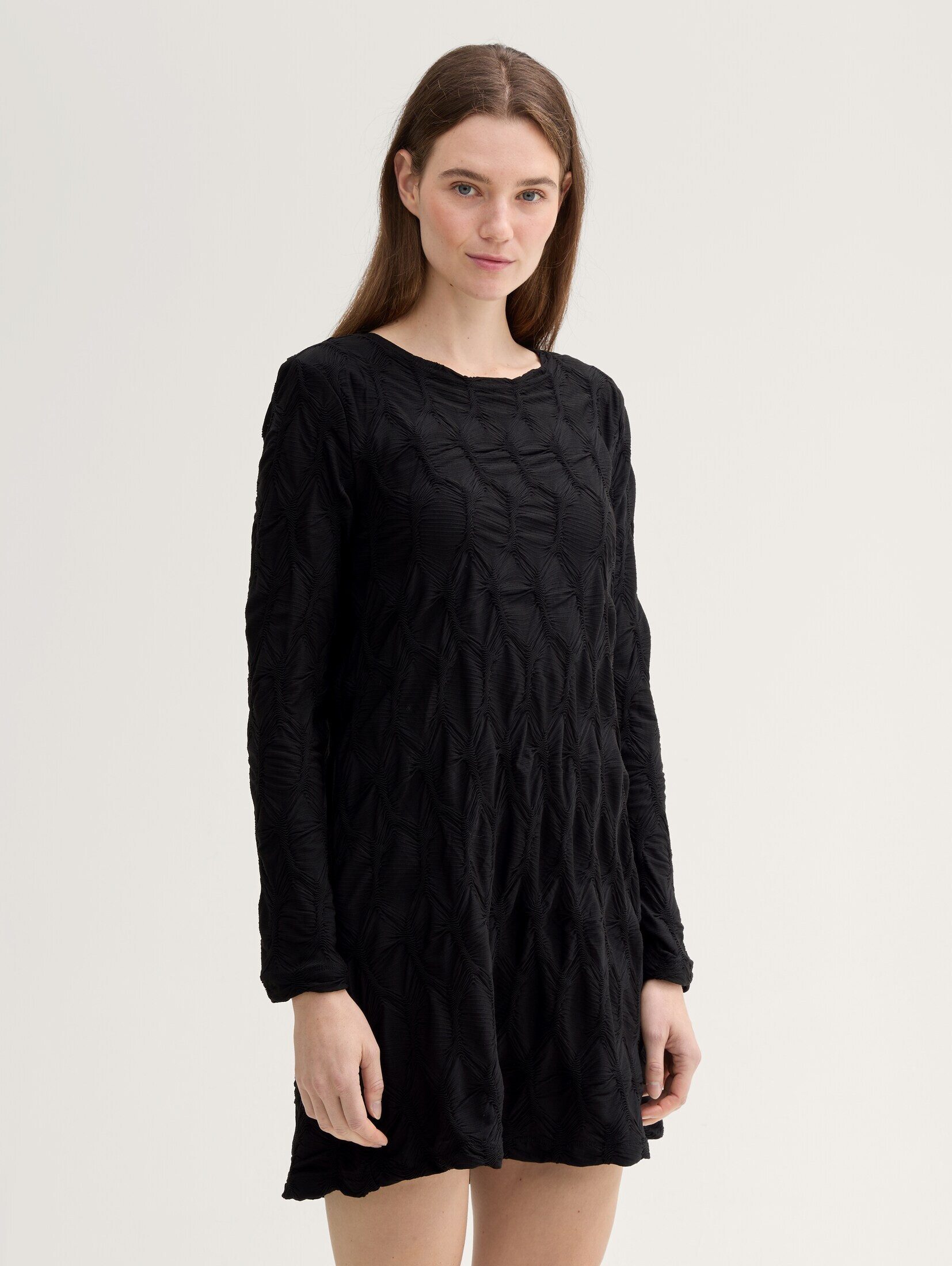 TOM TAILOR Denim Sommerkleid Minikleid mit Struktur