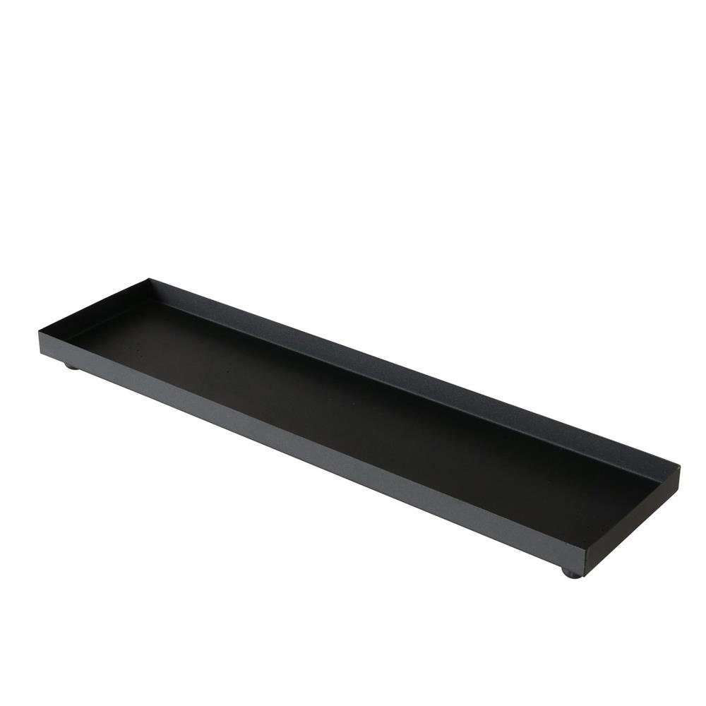 BOLTZE Tablett Cupro, Eisen, in Schwarz, 76x20cm, für Dekoration, Serviertablett, Küchentablett