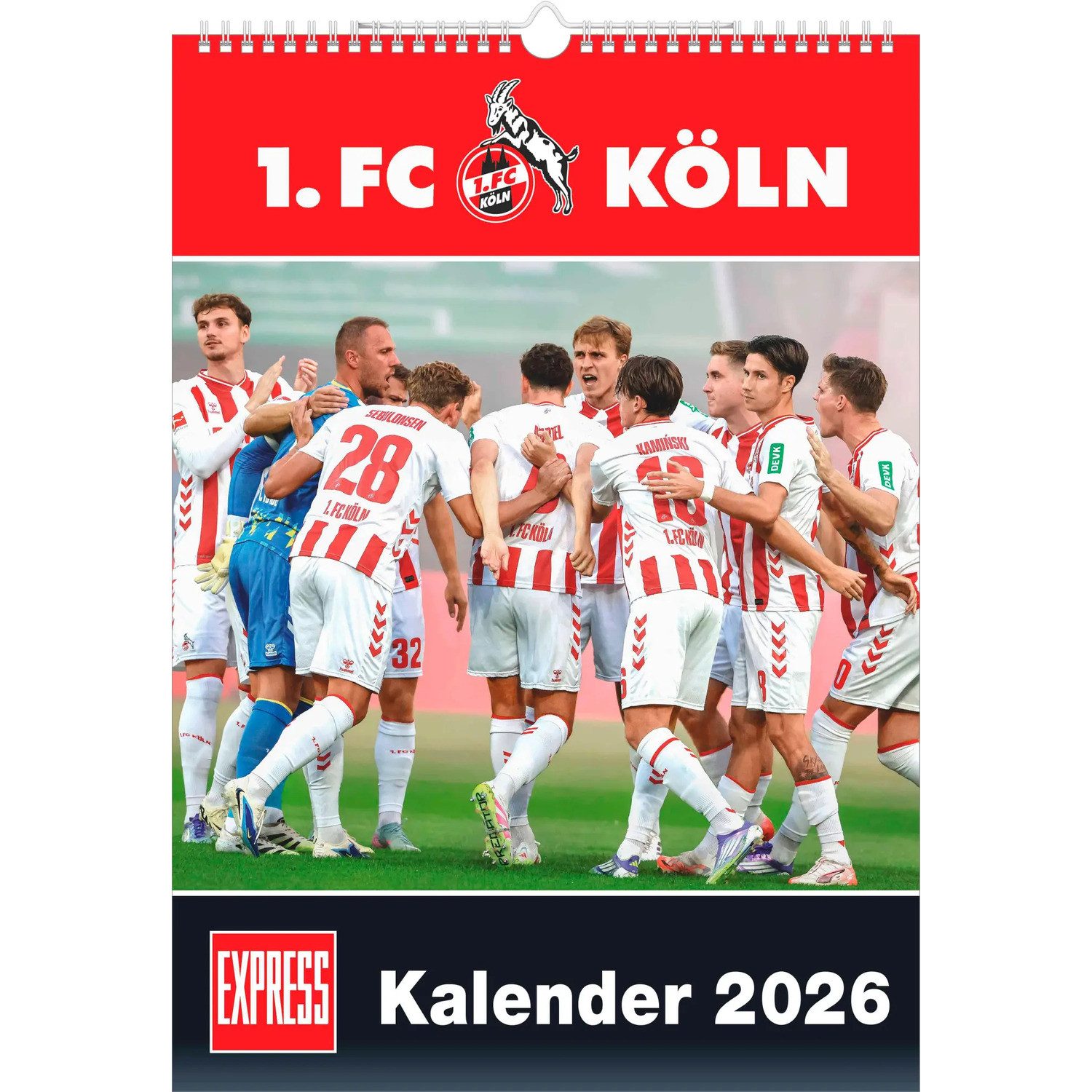 NEUMANN Настенный календарь 1. FC Köln 2026 - Fußball-Kalender - Express-Fankalender -...