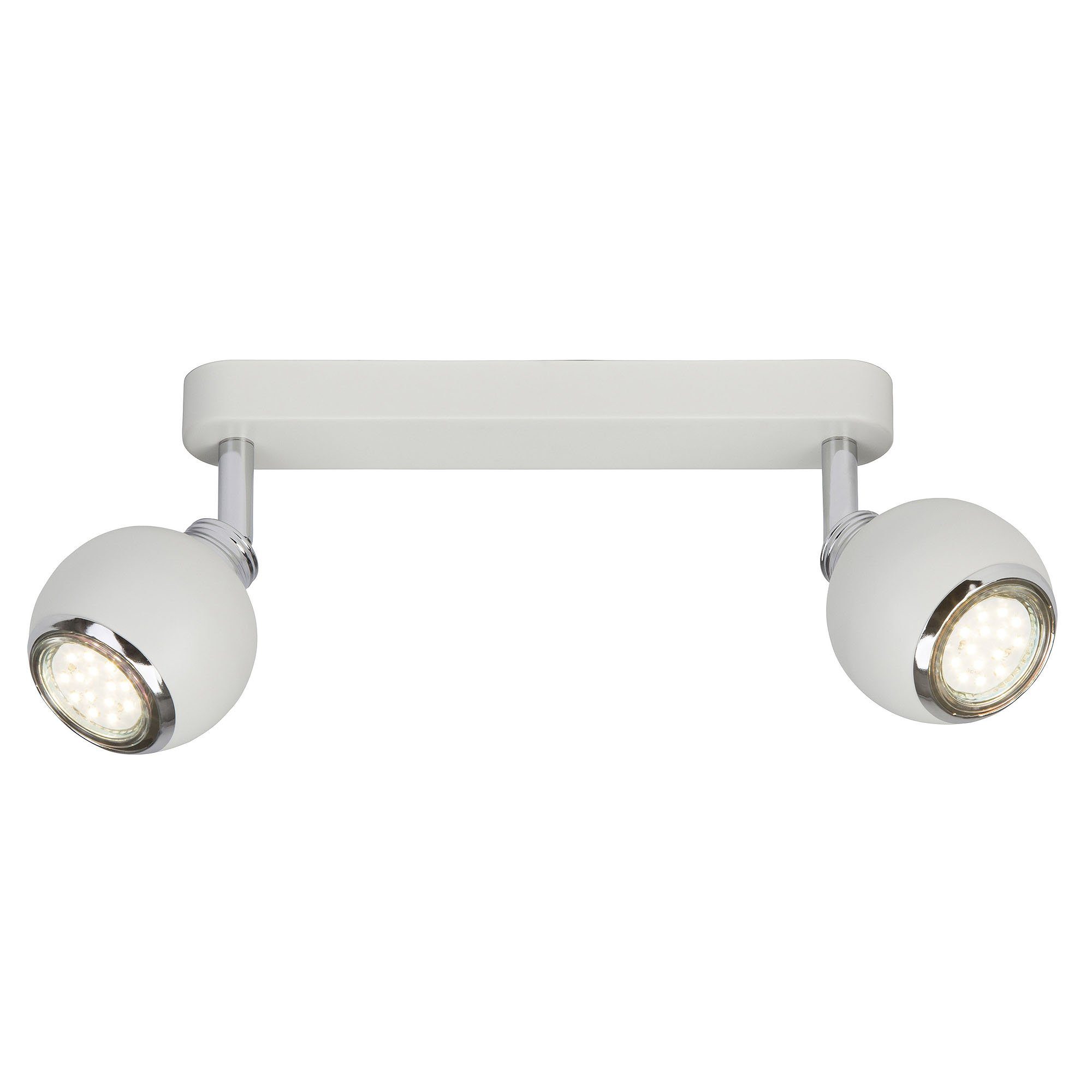 Spotbalken LED -PAR51, Ina, Brilliant LED- weiß/chrom 3W Deckenleuchte 2flg Lampe Ina GU10, 2x LED
