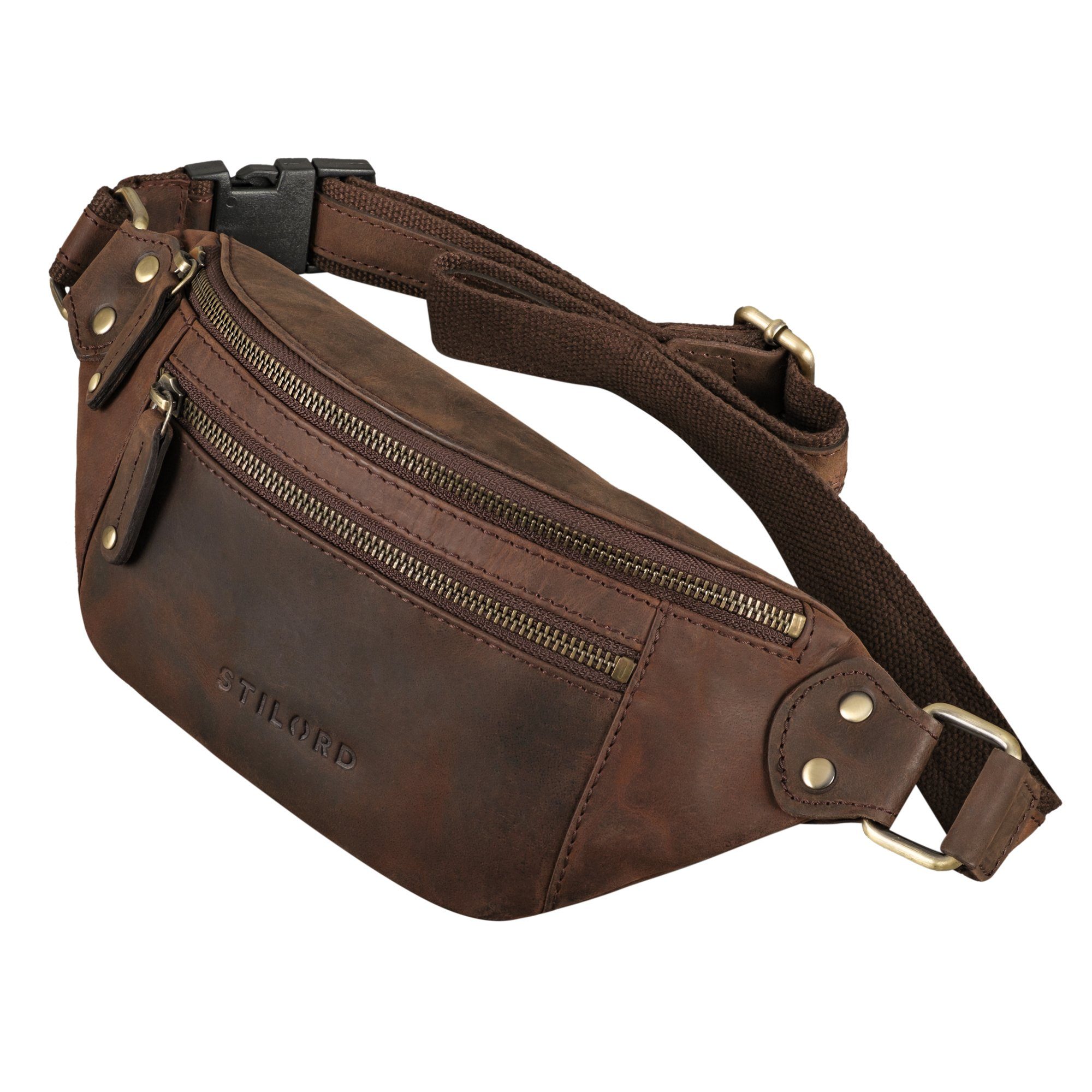 Bauchtasche STILORD "Orson" Bauchtasche aus echtem Leder für Damen und Herren