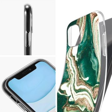CoolGadget Handyhülle Marmor Slim Case für iPhone 13 6,1 Zoll, Hülle Dünne Silikon Schutzhülle für Apple iPhone 13 Hülle