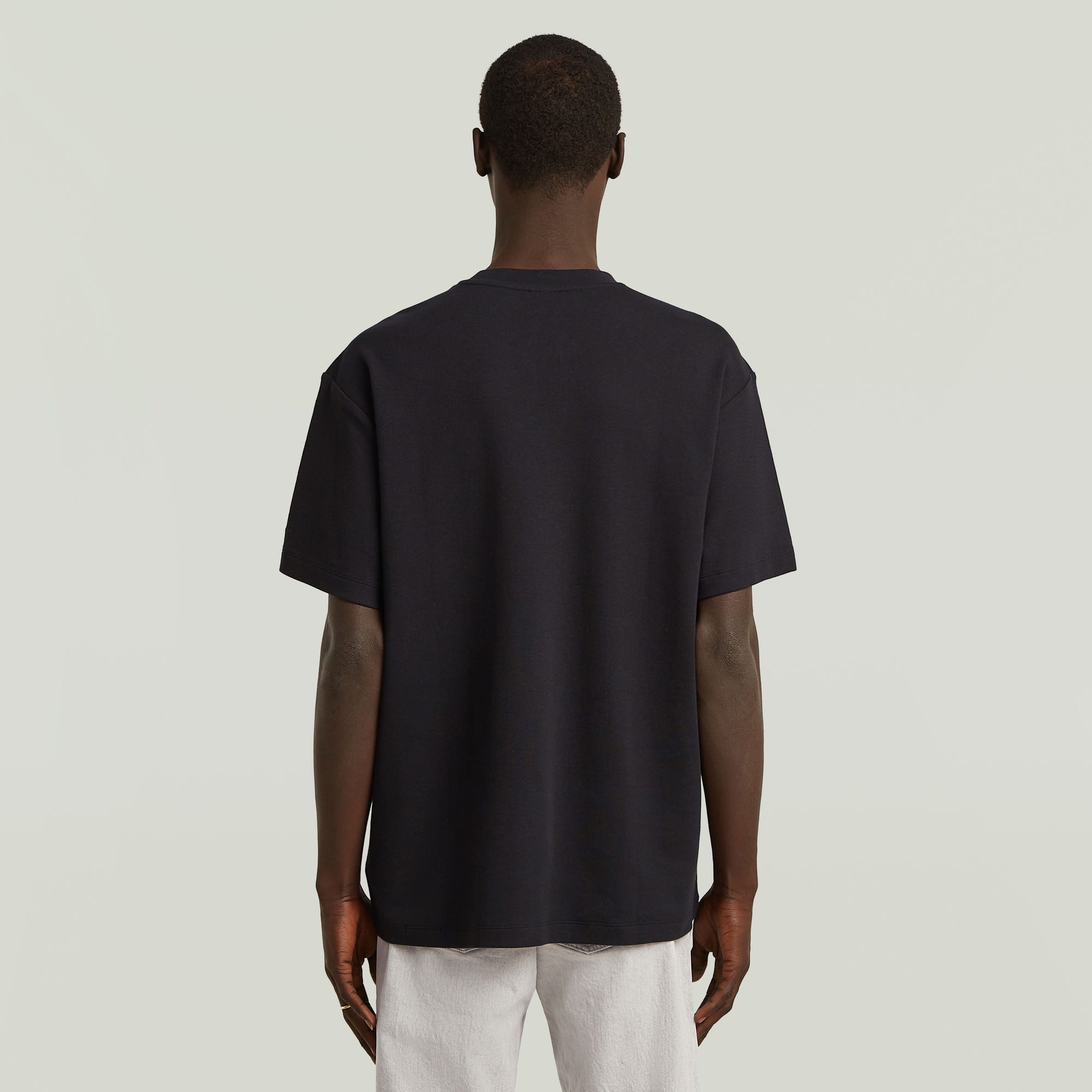 G-STAR T-Shirt Script mit kleinem Print auf der Brust, Regular Fit