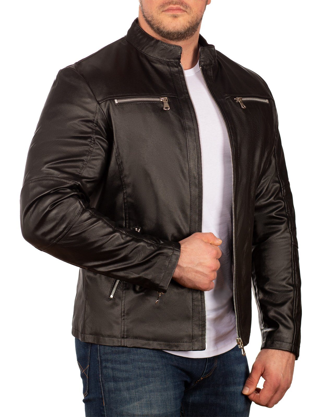 Reichstadt Lederjacke Herren Slim Fit Jacke 20RS25 im Casual Look