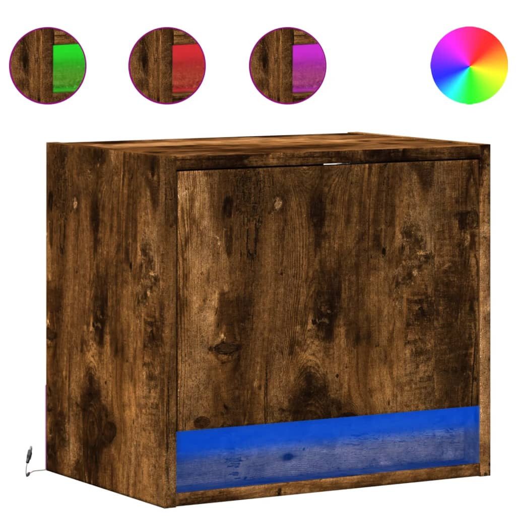 vidaXL Nachttisch Wand-Nachttische mit LED-Leuchten 2 günstig online kaufen