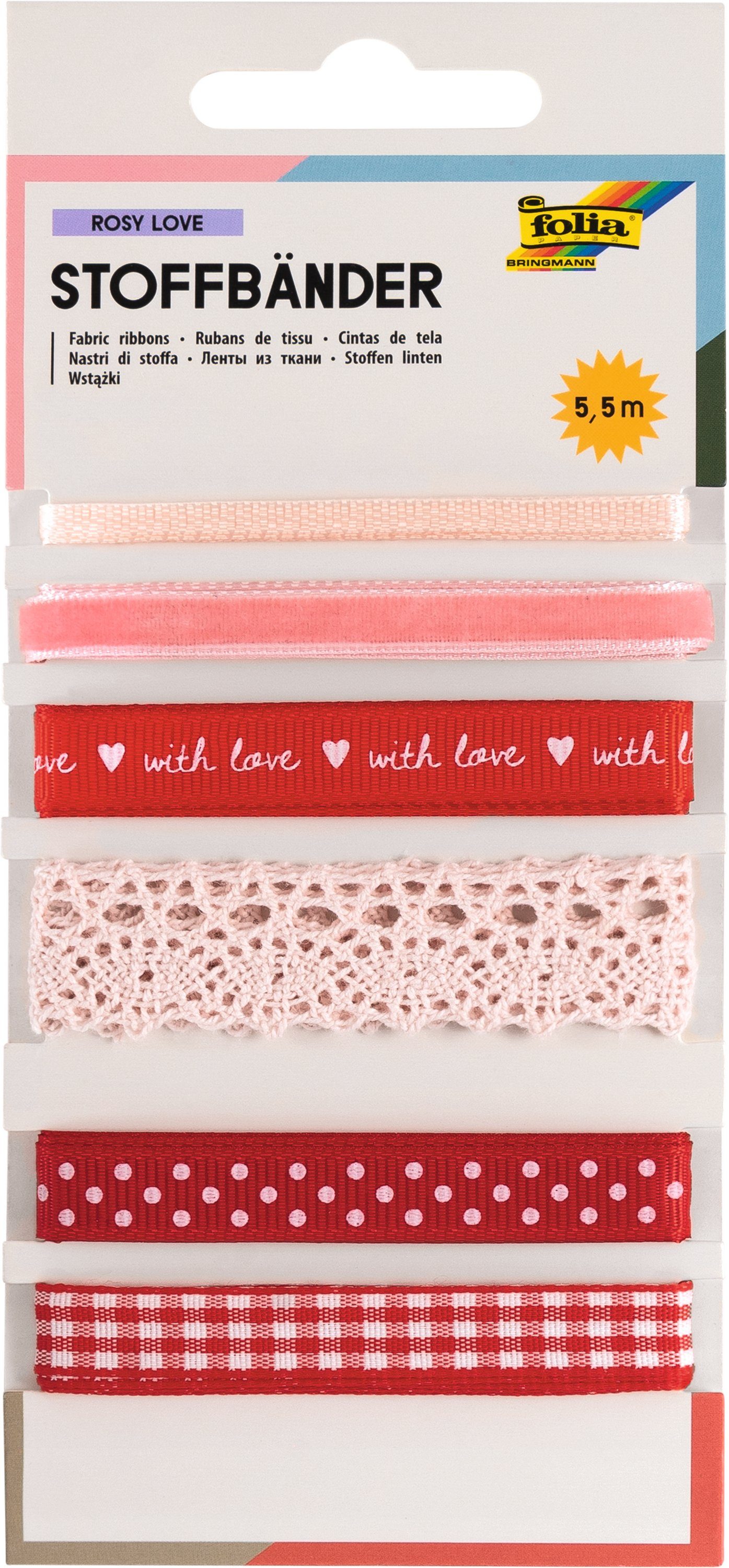 Folia Обгортковий папір Rosy Love, 6 Stück