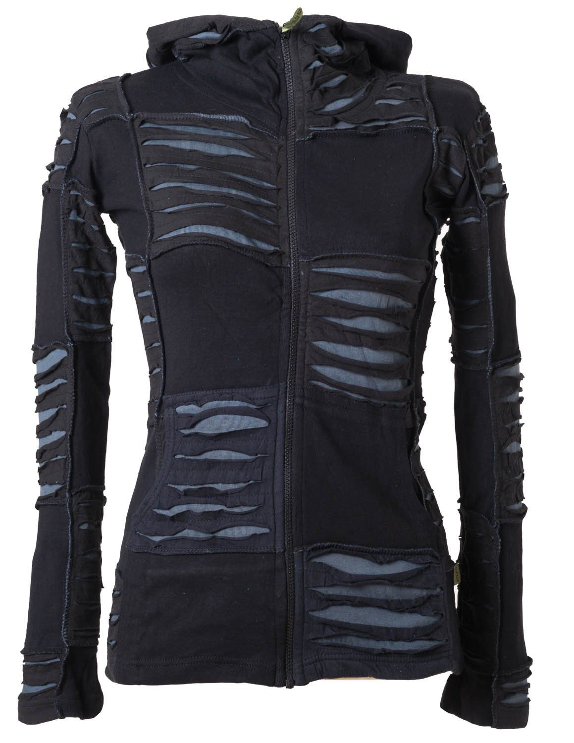 Vishes Kurzjacke Patchwork Jacke mit Cutwork günstig online kaufen