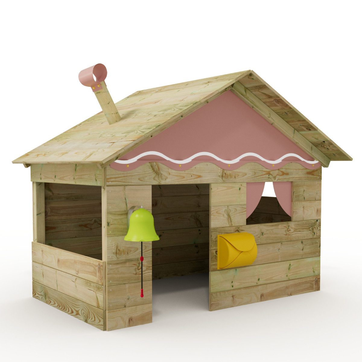 Wickey Spielhaus Hostel - Kinderspielhaus aus Holz, Gartenhaus für Kinder, extrem witterungsbeständig - aus kesseldruckimprägniertem Massivholz