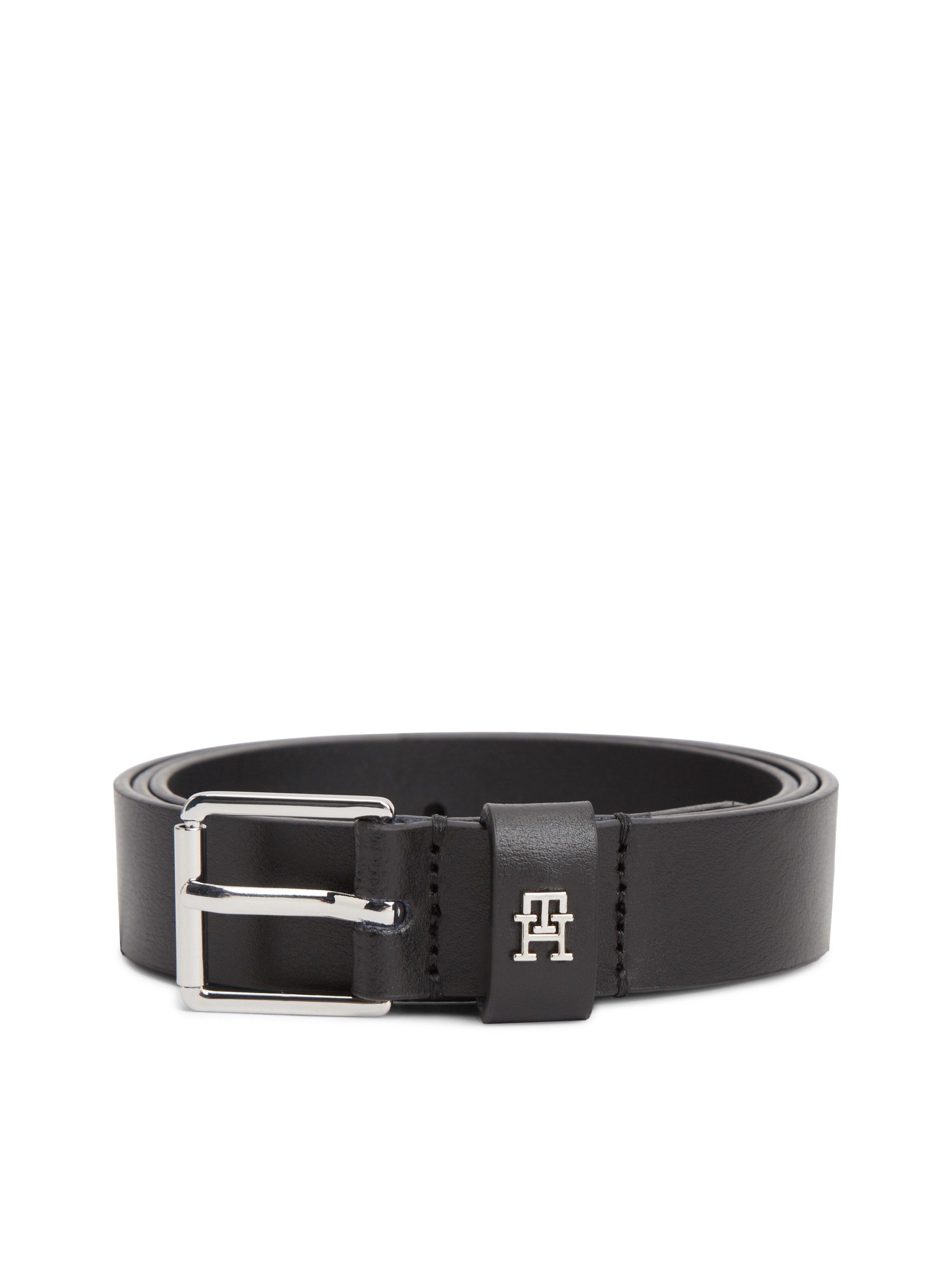 Tommy Hilfiger Ledergürtel SQUARE 2.5 cm breit SILVER Größenverstellbar durch Schnalle