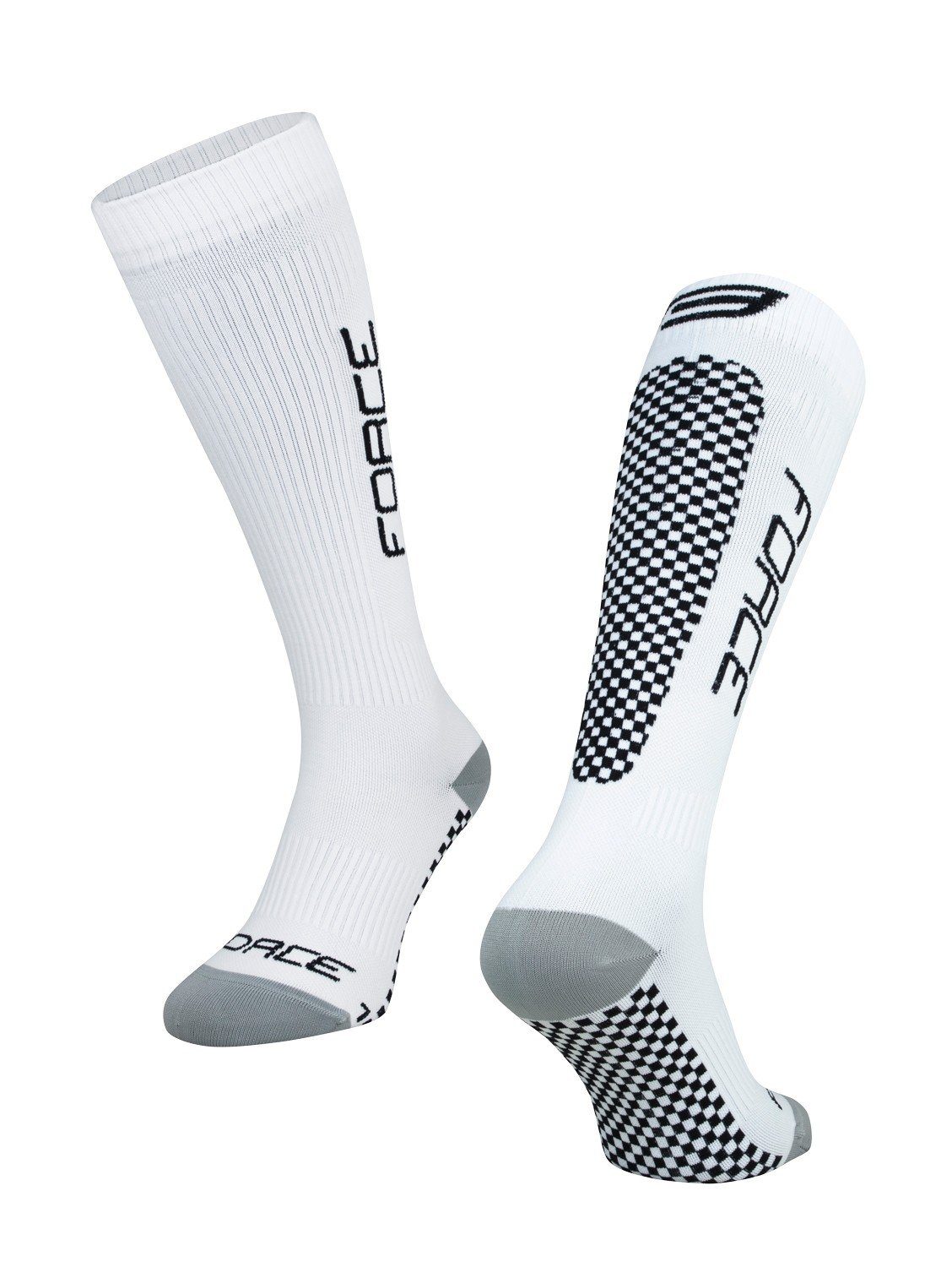 Sportsocken Socken FORCE TESSERA COMPRESSION. weiß/schwarz S-M