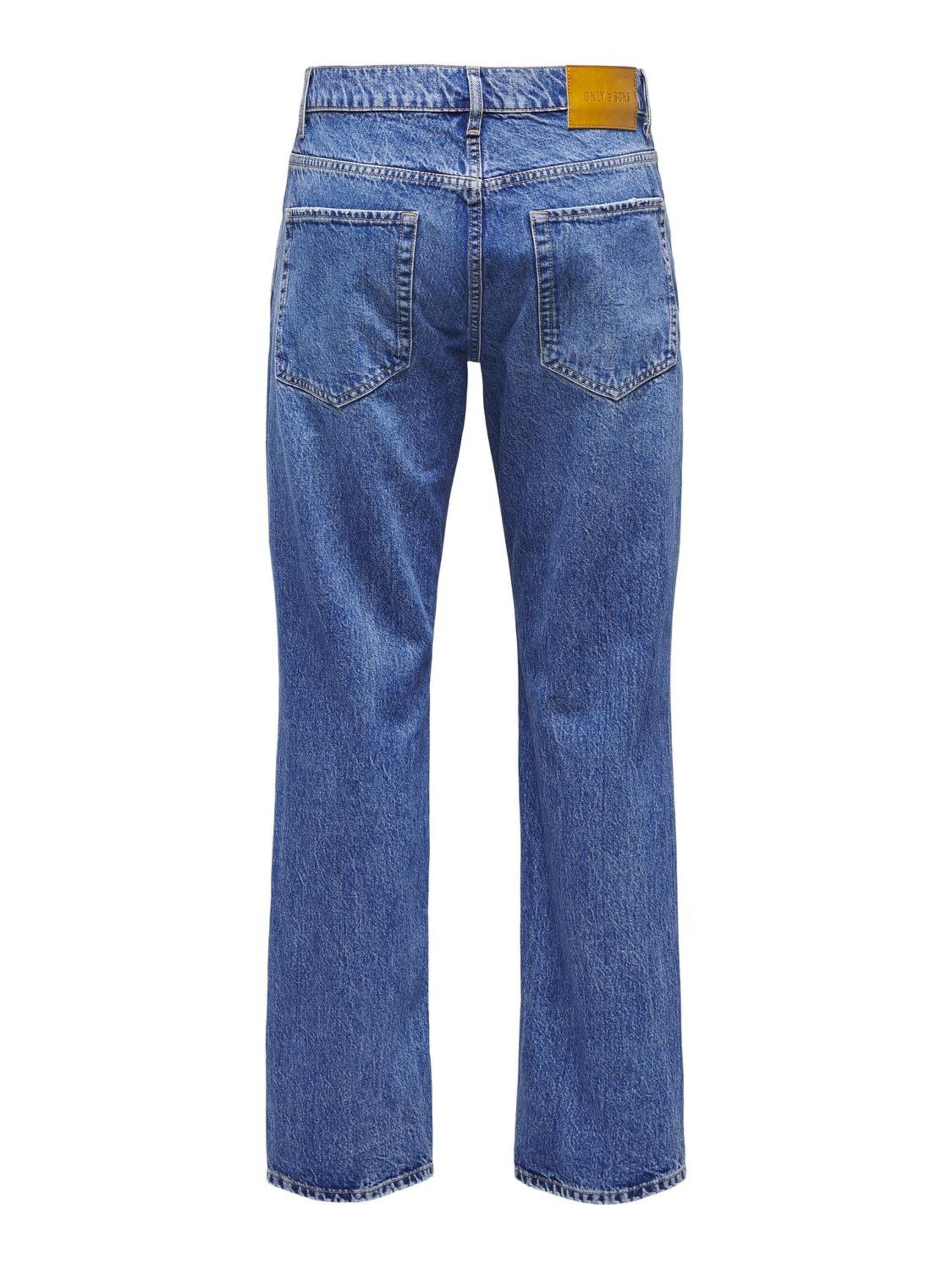 ONLY & SONS Regular-fit-Jeans "ONSEDGE STRAIGHT BROMO 0017 DOT DNM NOOS" günstig online kaufen